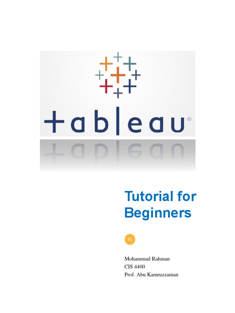 Tableau Tutorial For Beginners PDF | PDF | Business Intelligence ...