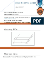 Lecture 15 Week 9 (One Way Slab, Analysis Design)