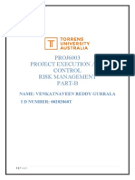 PROJ6003 Project Execution and Control Risk Management Part-B