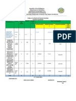 Table of Specification