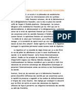 ÉTAT ET REGULATION DES MARCHÉS FINANCIERS