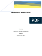 Operations Management Term Paper