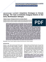 Smallholder Farmers' Adaptation Strategies To Climate Change: The Case of Ankesha Guagusa District of Awi Zone, Northwestern Ethiopia