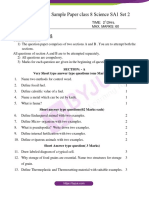 CBSE Sample Paper Class 8 Science SA1 Set 2: General Instructions