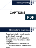 Captions: Training Writing