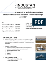 Crashworthiness Analysis of Scaled Down Fuselage Section With Sub-Floor Sandwich Foam Core Energy Absorber