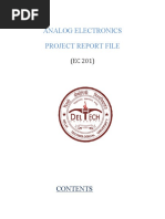 Analog Electronics Project Report File