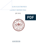 Analog Electronics Project Report File