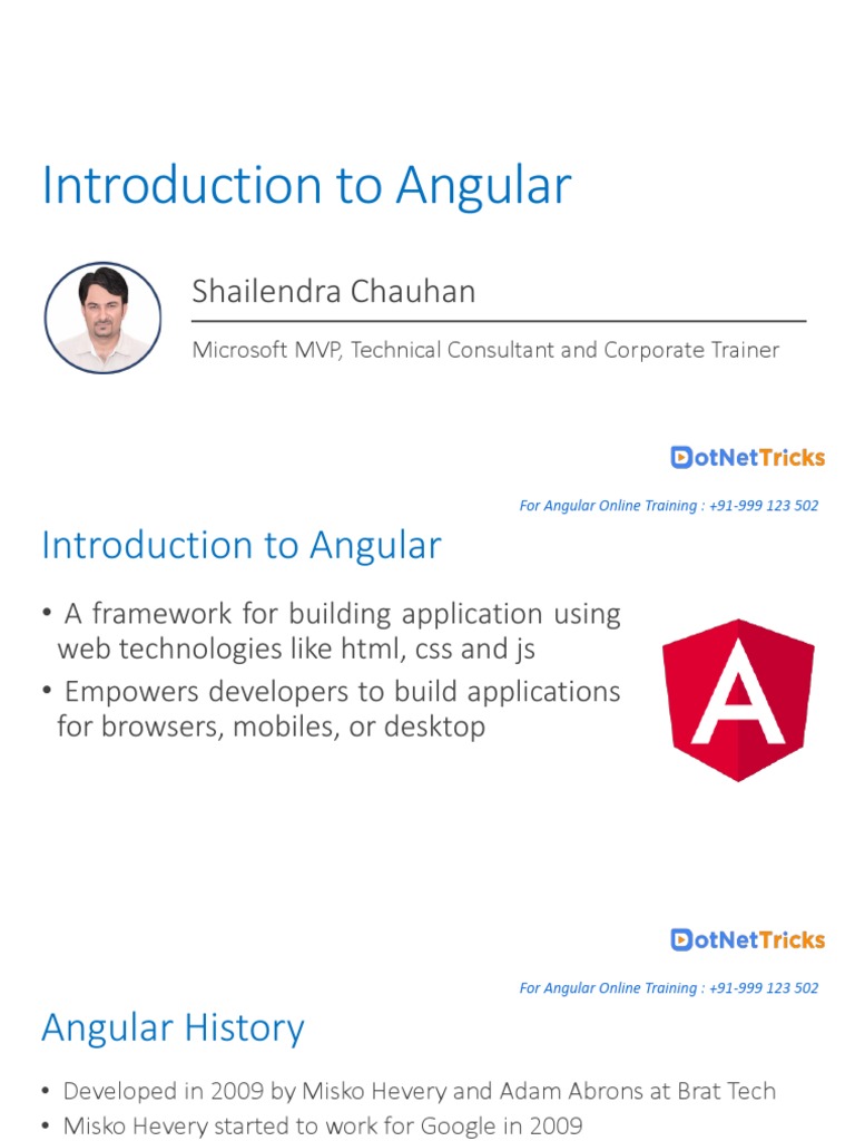 Angular Online Training Overview | PDF | Angular Js | Class (Computer ...
