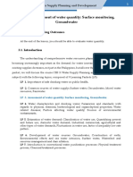 UNIT 3: Assessment of Water Quantity: Surface Monitoring, Groundwater