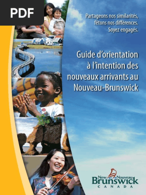 Guide Orientation Nouveaux Arrivants Pdf Nouveau Brunswick Acadie
