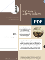 Biography of Geoffrey Chaucer: Presentation of Sima Badera and Dasha Hvostova 6-B