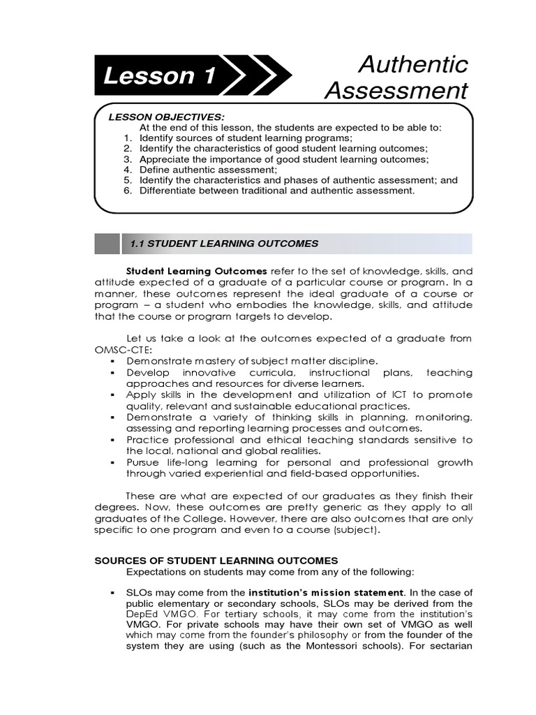 Understanding Authentic Assessment | PDF | Educational Assessment ...