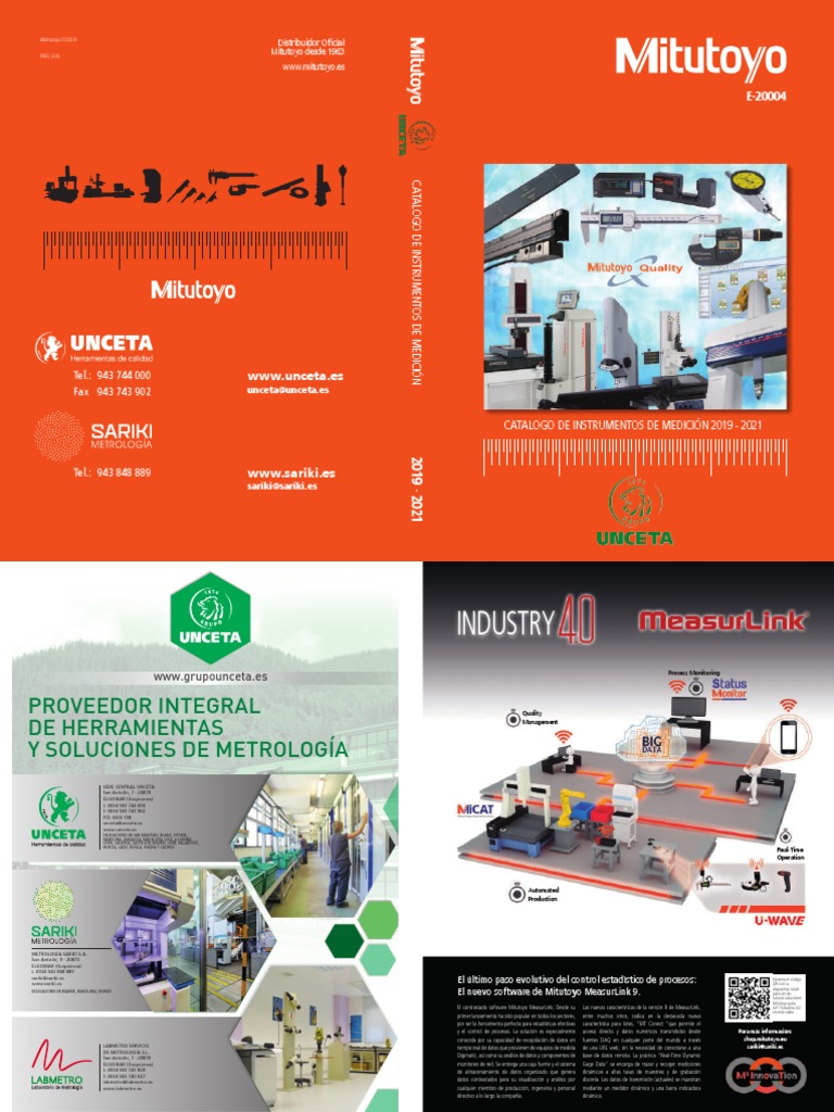 MITUTOYO Catalogo 2020 PDF PDF Observación científica Metrología