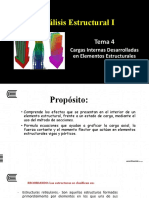 Análisis de cargas internas en vigas y pórticos