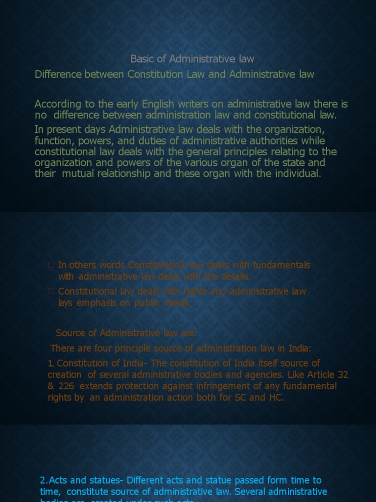 Administrative Law Essentials | PDF | Separation Of Powers ...
