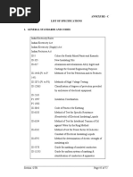 Annexure - C List of Specifications