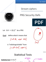 Stream Ciphers: PRG Security Defs