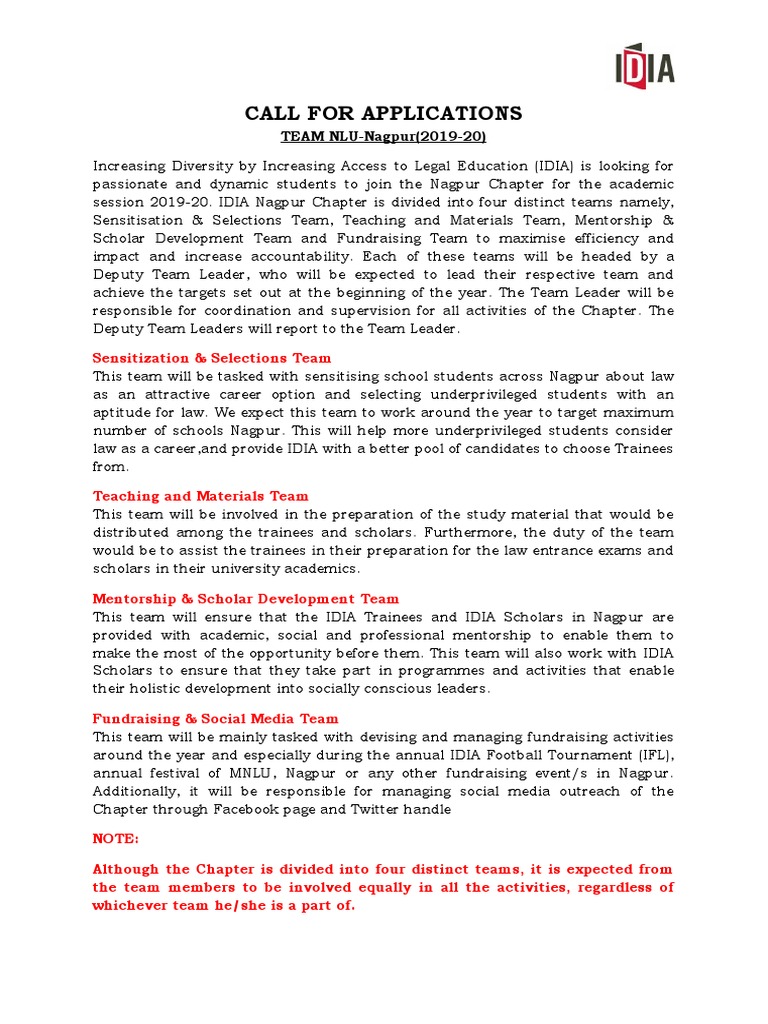 Call For Applications-1 | PDF | Mentorship | Public Sphere