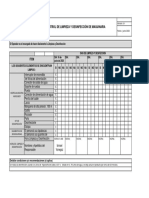 Formato de Desinfeccion de MAQUINARIA