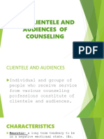 Lesson 4: The Clientele and Audiences of Counseling