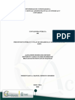 Presupuesto Publico - Plan de Desarrollo - Municipio de Sopo