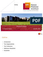 Natural Language Processing Sose 2016: Discourse Analysis