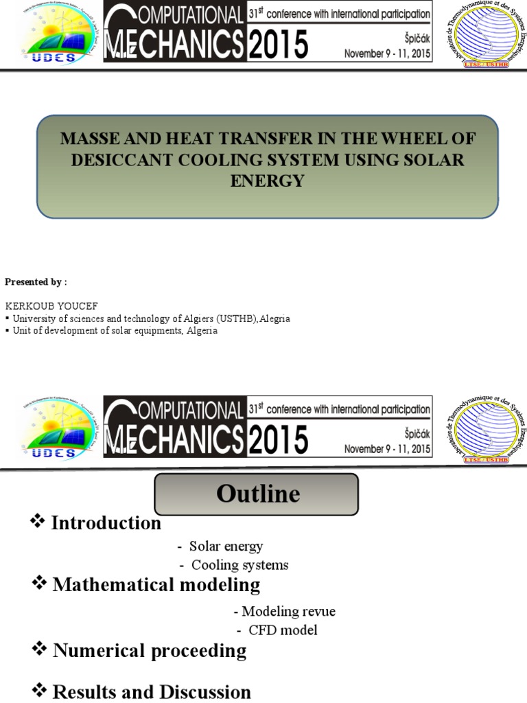 Solar Desiccant Cooling System Analysis | PDF | Solar Energy | Solar Power