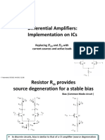 Differential Amplifiers: Implementation On Ics: Replacing and With Current-Sources and Active Loads