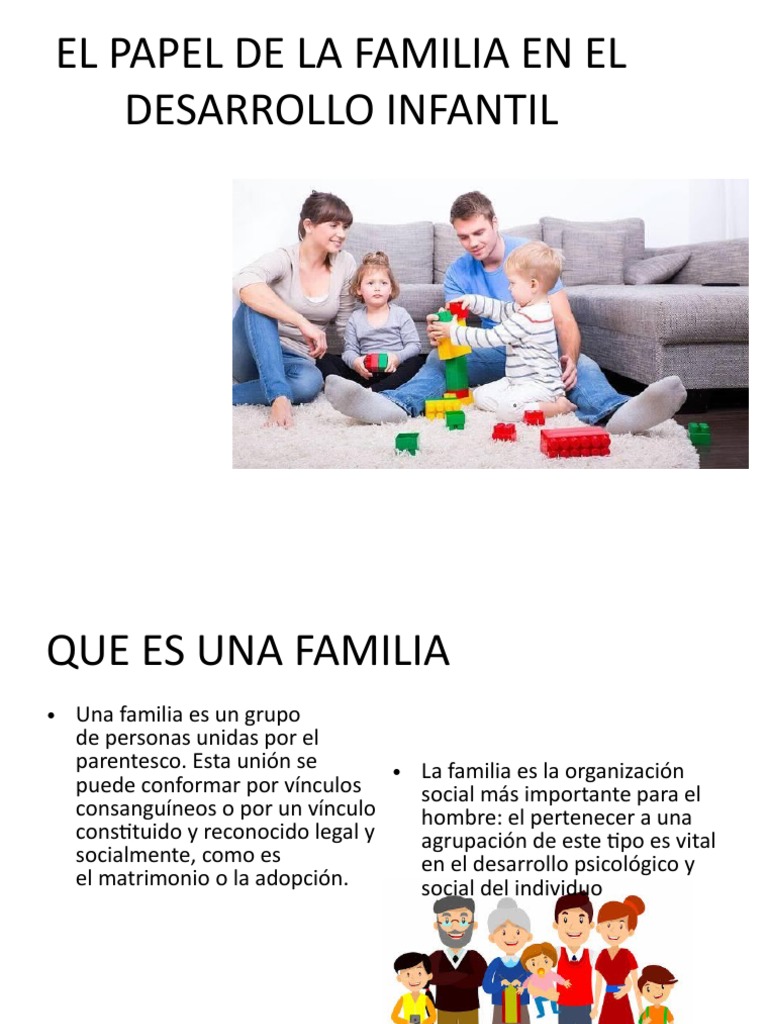 Importancia de la familia en el desarrollo infantil | PDF | Familia ...