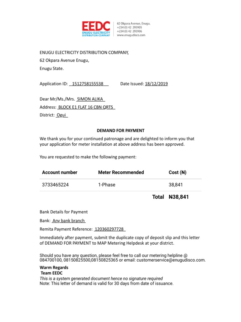 Demand Note PDF | PDF