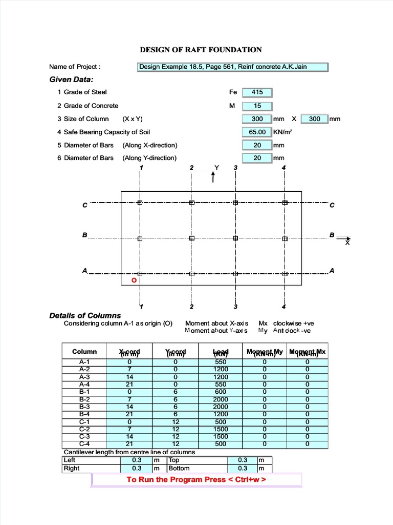 Given Data: Given Data:: Design of Raft Foundation Design of Raft ...