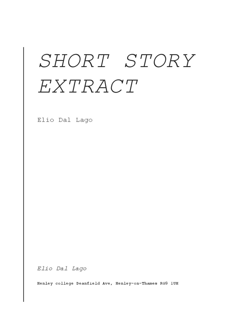 Short Story Script Translation PDF