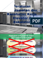 K3 Eskalator & Elevator PERMEN NO 6 TAHUN 2017