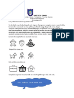 Evaluación español grado transición cuento Margarita