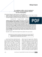 Quinto Et Al. 2019. Influencia de Las Condiciones Edáficas Sobre La Dominancia de Árboles en Bosques Pluviales