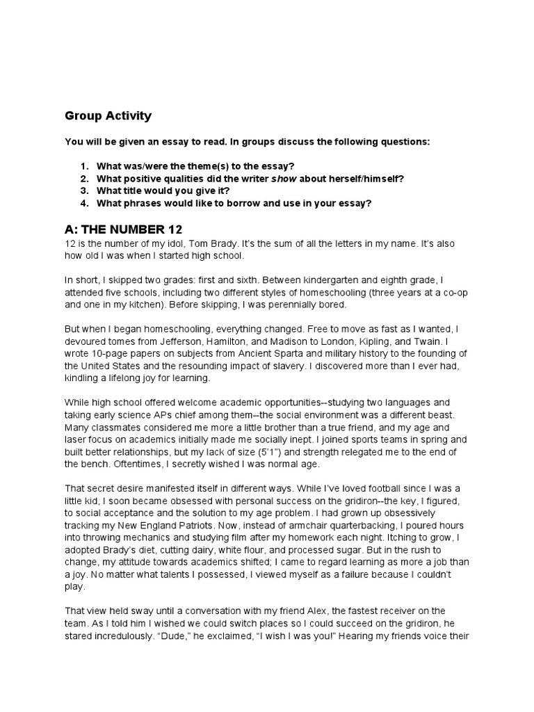 Group Activity | PDF | Sports