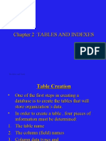 Chapter 2:tables and Indexes