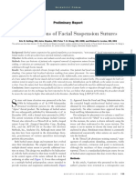 Complications of Facial Suspension Sutures: Preliminary Report