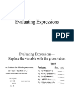 Evaluating Expressions 2