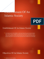 Establishment of An Islamic Society