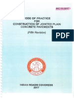IRC-15-2017 Code of Practice For Const. of Concrete Joint Pavement