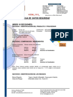 MSDS Thinner Acrílico y Extra Thinner