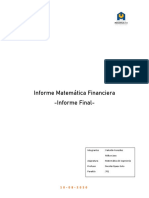 Informe Matemática Financiera - Conceptos clave