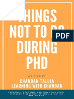 Ebook - Things Not To Do During PHD PDF
