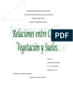 Relación Entre El Clima, La Vegetación y Los Suelos.