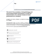 The Use of Virus Isolation Histopathology and Immunoperoxidase Techniques To Study The Dissemination of A Chicken Isolate of Avian Pneumovirus in PDF