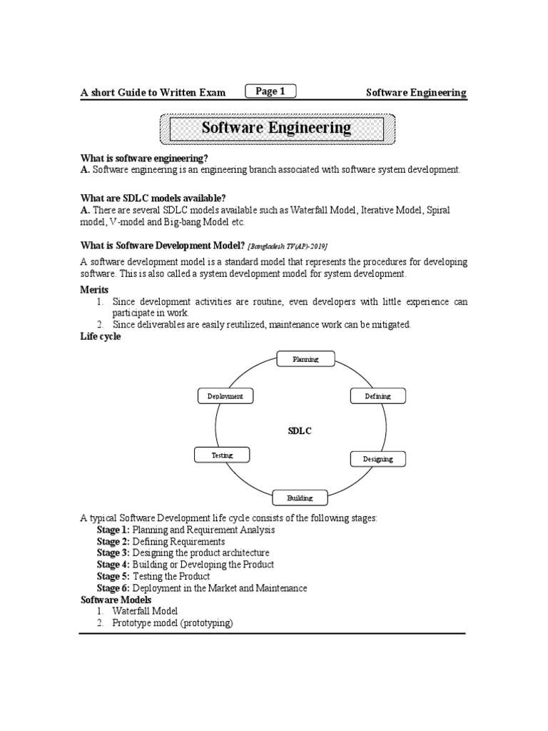 Software Engineering PDF Software Testing Agile Software Development