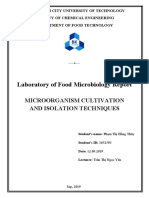Laboratory of Food Microbiology Report: Microorganism Cultivation and Isolation Techniques