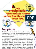 Precipitation: Water Reaches To Earth Surface From The Atmosphere in Any Form